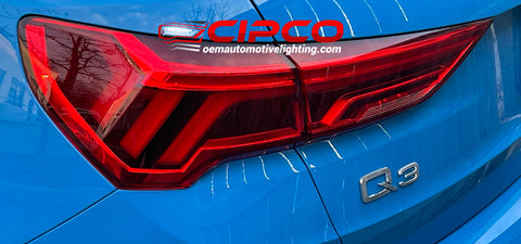 2019, 2022, 2021, 2022 Audi Q3 Left Driver Side OE, OEM brand new and used tail light, taillight, tail lamp, taillamp assembly replacement from CIPCO