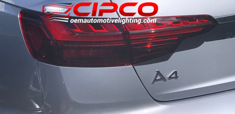 2020 2021 2022 Audi A4 Left Driver Side Quarter Panel, Inner Trunk Lid OE, OEM, LED New and Used Tail Light, Tail Lamp, Taillight, Taillamp from CIPCO - OEM Automotive Lighting.com